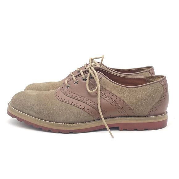 PULA Roberta Tan Brown Suede Leather Oxford Lace-Up Shoes Academia Womens Size 9 - Picture 5 of 16